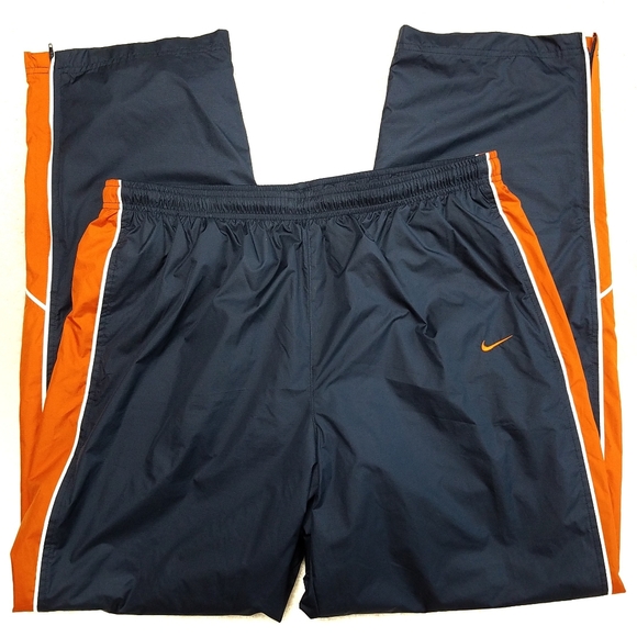 Nike Solid Swoosh Pants Blue Orange Stripes XXL
